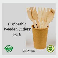 Disposable Wooden Fork (2500 Pcs) Freight To-Pay